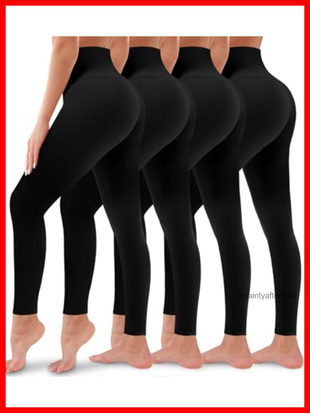 4 Pack Women's High Waisted Leggings Tummy Control No See-Through Yoga Pants